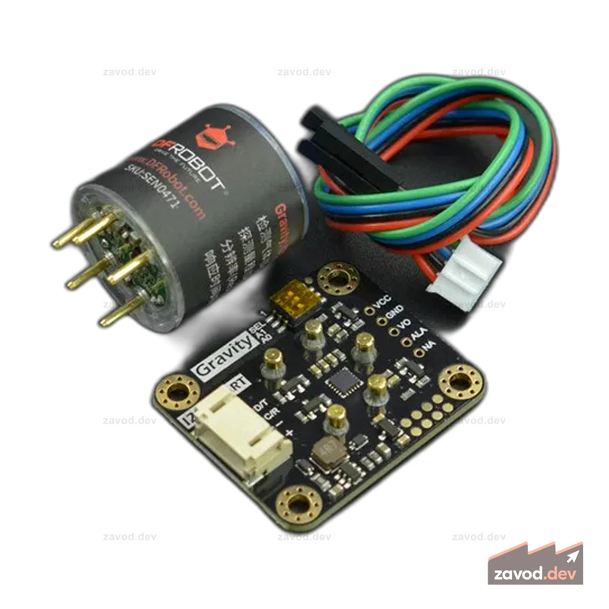 Гравитация: Датчик NO2 (калиброванный) - I2C и UART