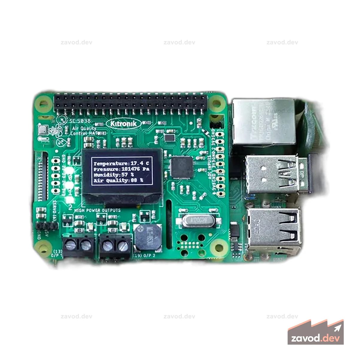 Kitronik Шляпа для контроля качества воздуха для Raspberry Pi