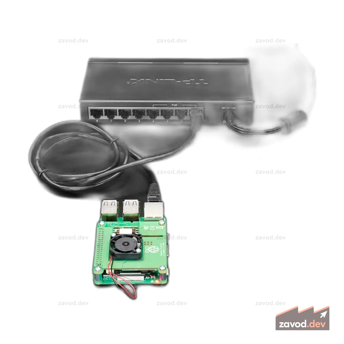 Шапка Raspberry Pi PoE