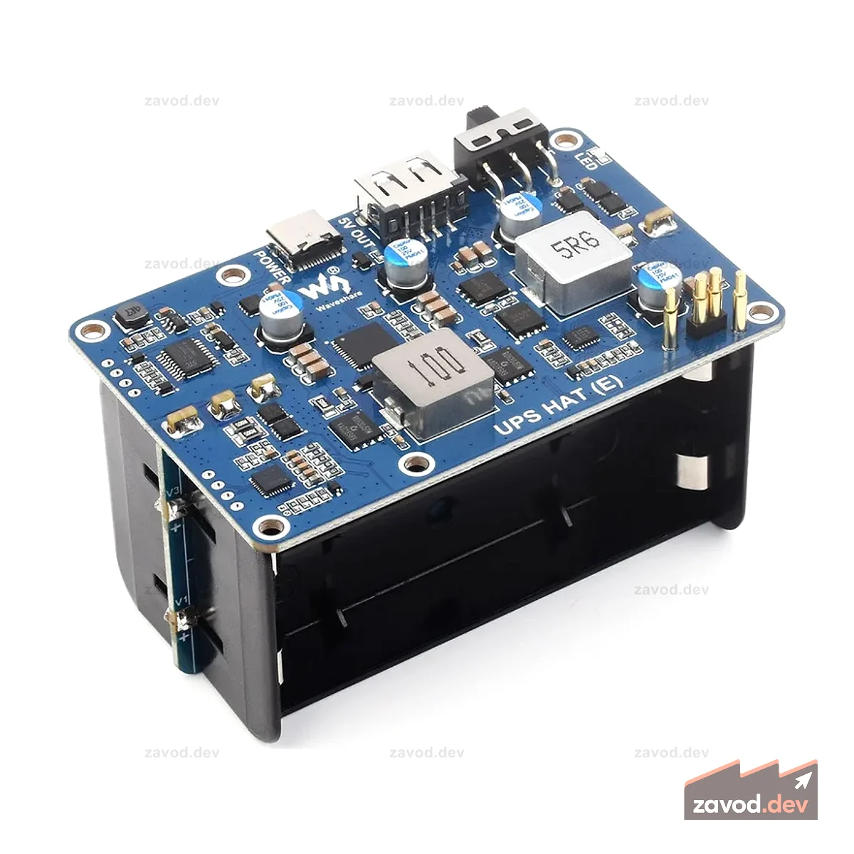 21700 ШЛЯПА ИБП (E) для Raspberry Pi 5/4/3
