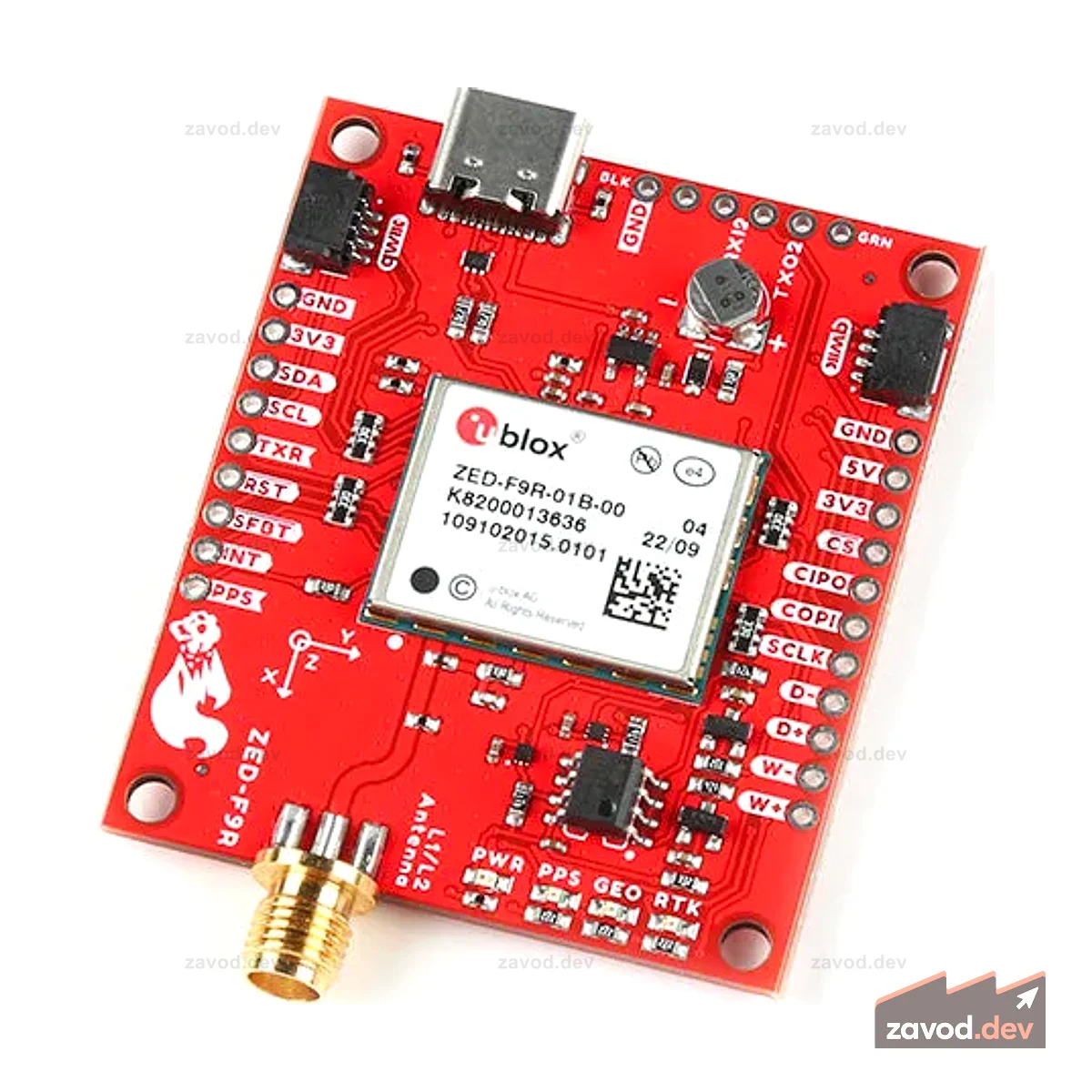 Qwiic - ZED-F9R GPS-RTK SMA