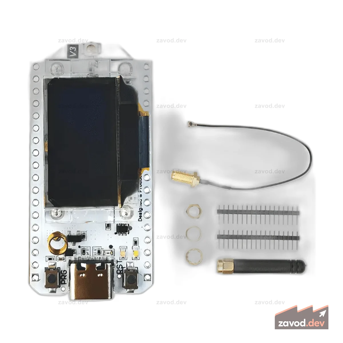 ESP32 LoRa с синим OLED-дисплеем 0,96 дюйма (разъем типа C)