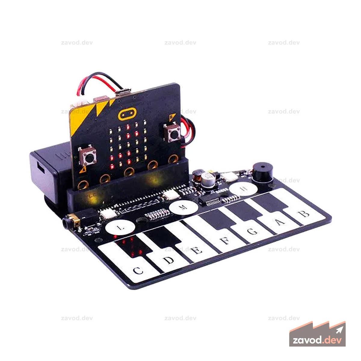 Плата расширения фортепиано Yahboom Micro:bit, совместимая с платой Micro:bit V2/V1.5