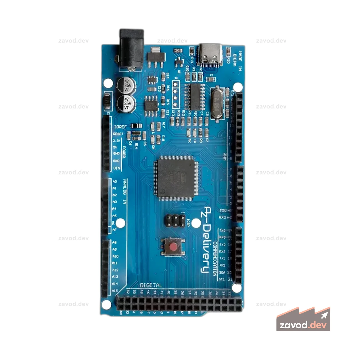 AZ-MEGA2560-Board Микроконтроллер с USB-C Anschluss Entwicklungsboard, совместимый с Arduino