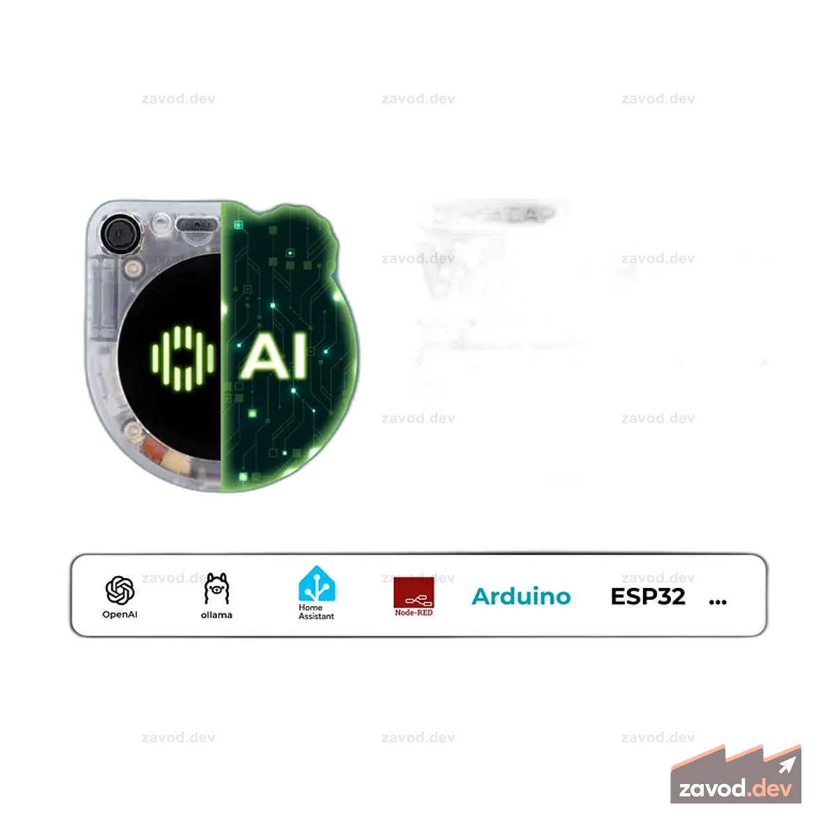 SenseCAP Watcher W1-A Clear Case — физический агент искусственного интеллекта для умных пространств
