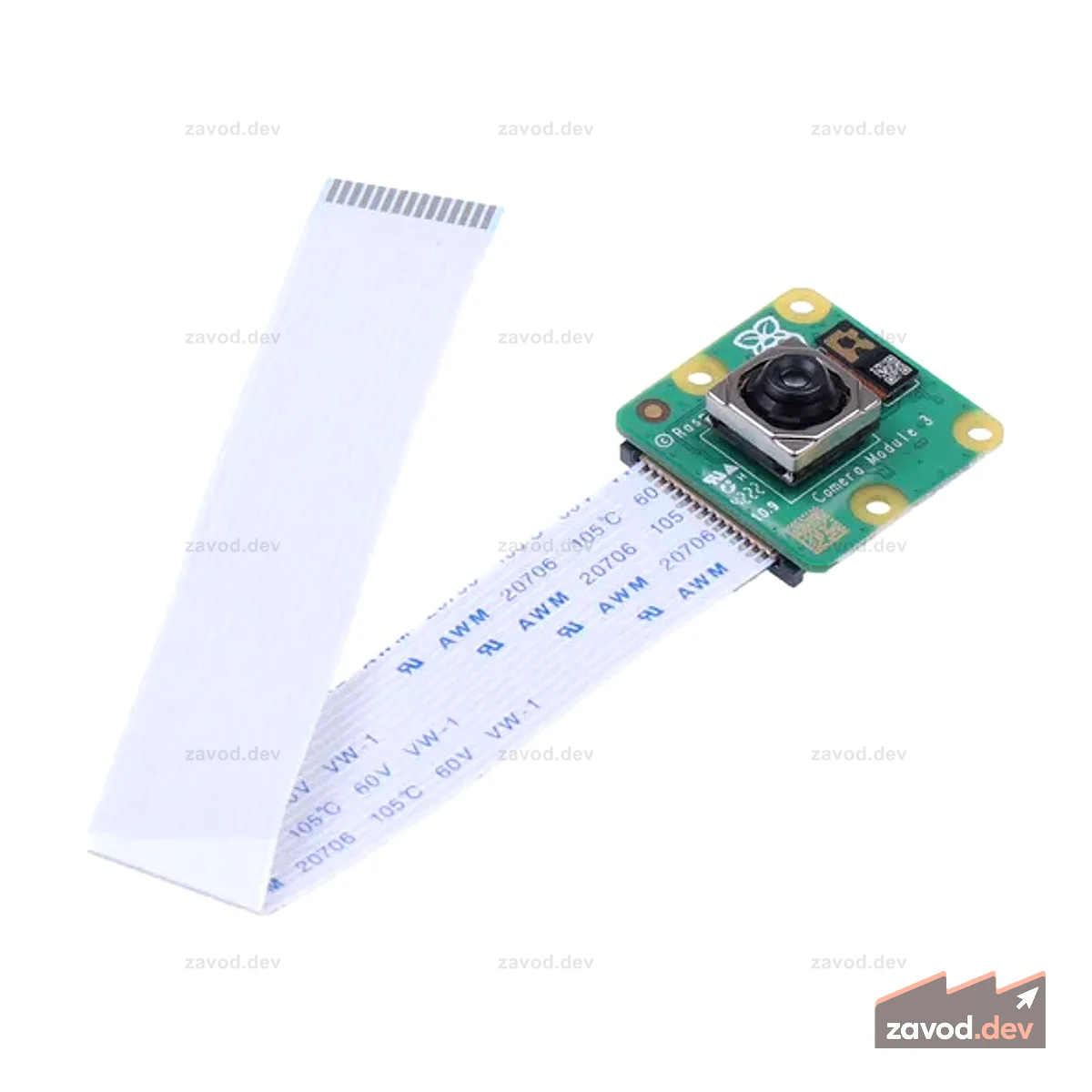 Модуль камеры Raspberry Pi 3 — Sony IMX708, 4608 × 2592 пикселей, ИК-фильтр, автофокус