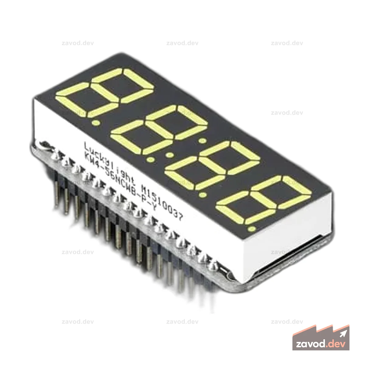 Adafruit 0,56-дюймовый 4-значный 7-сегментный дисплей с FeatherWing — белый