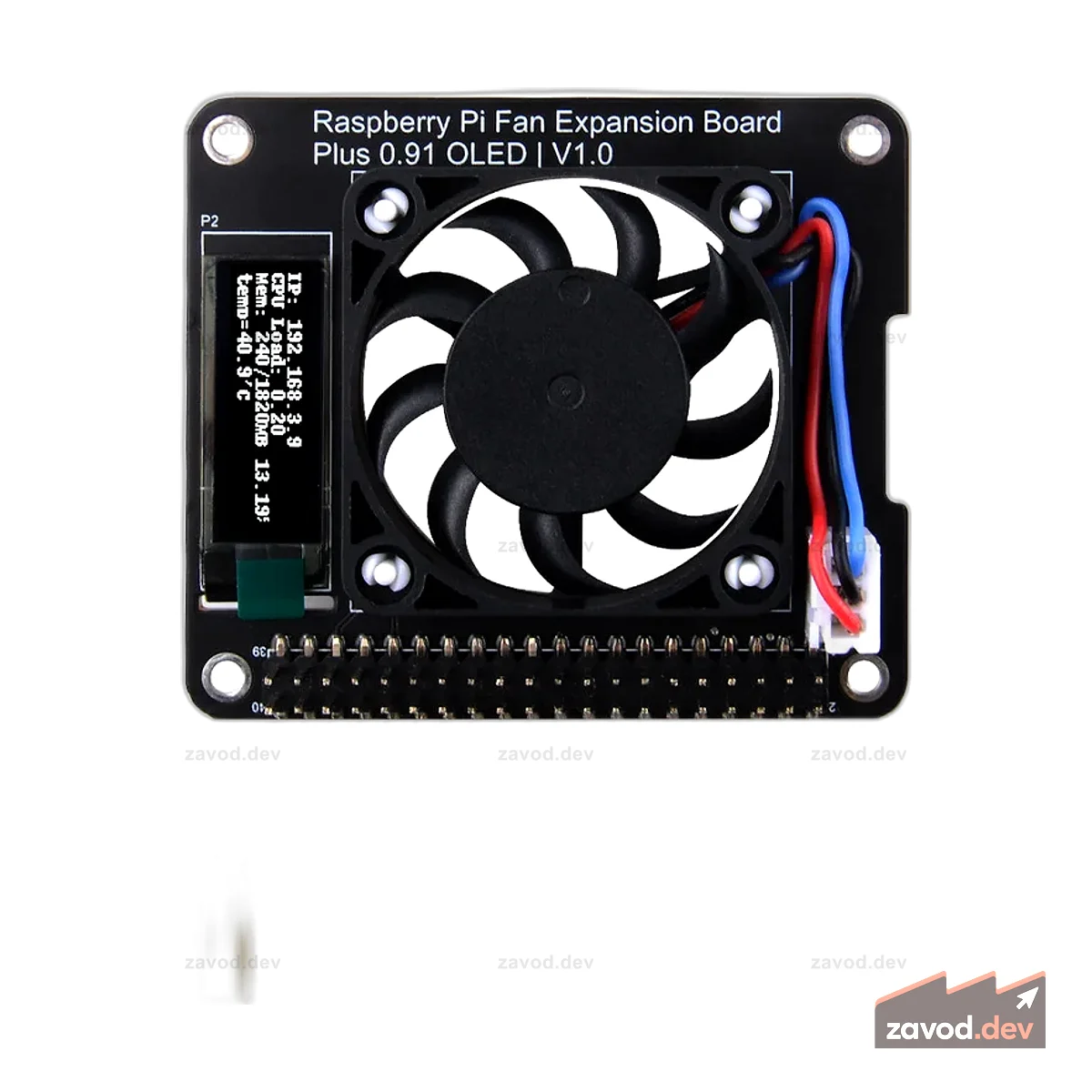 52Pi Raspberry Pi Plus 0,91 OLED V1.0, совместимая с Raspberry Pi 5/4B/3B +/3B/2B