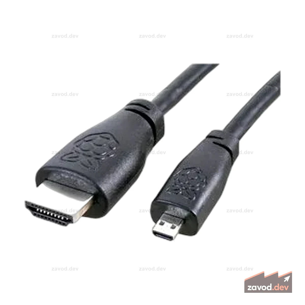 Raspberry Pi 4 Официальный кабель micro HDMI — стандартный разъем HDMI — 1 м, черный
