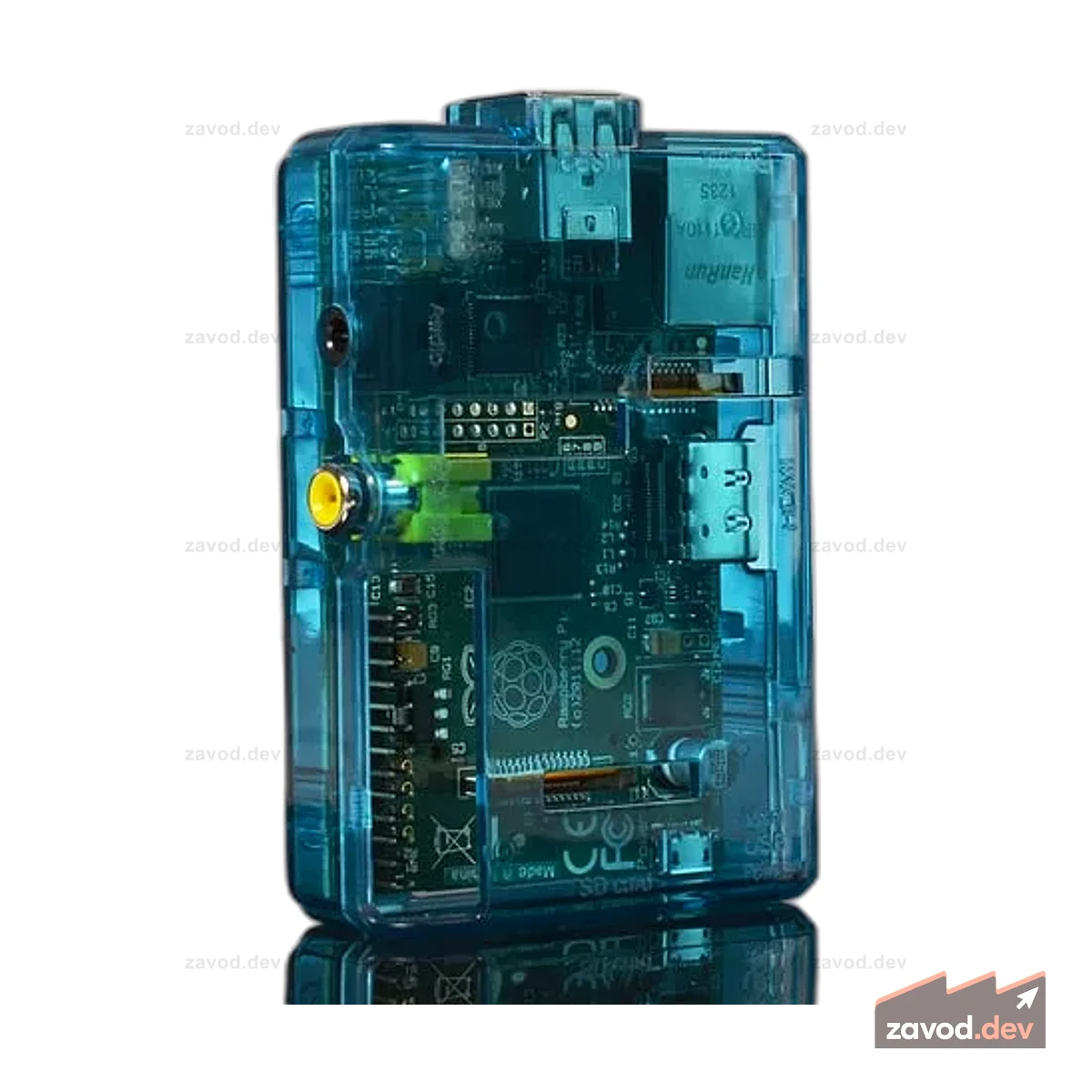 Pi Shell — корпус Blue Raspberry Pi модели A или B