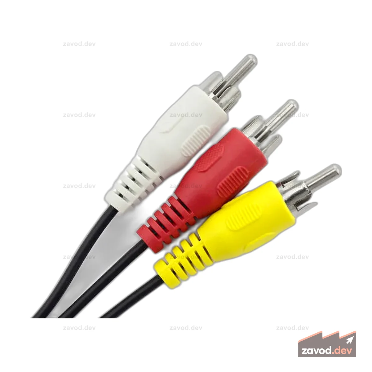 Кабель-переходник с разъема 3,5 мм на 3 RCA — 15 см
