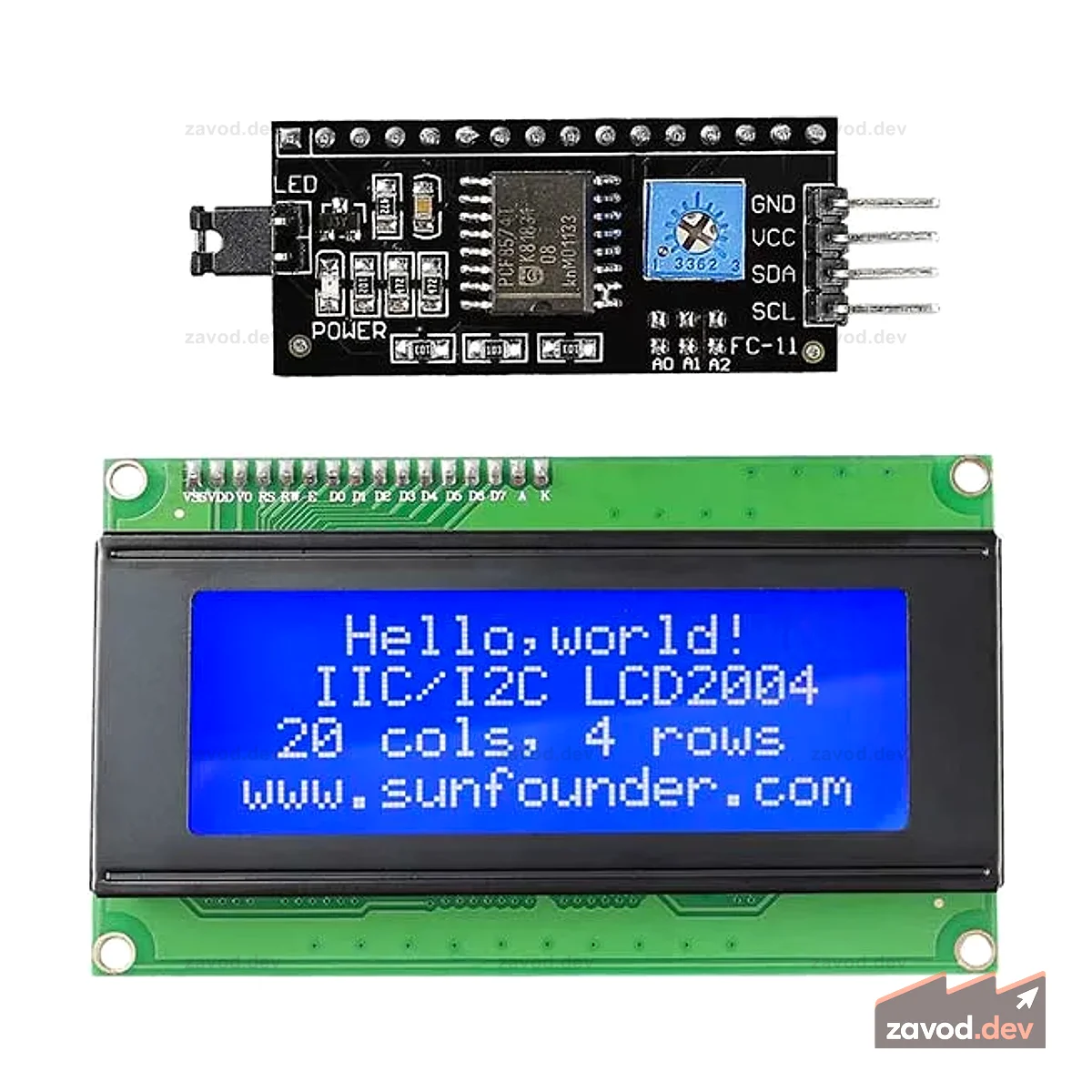 IIC/I2C/TWI Serial 2004/20x4 ЖК-модуль Щит для Arduino Uno/Mega2560