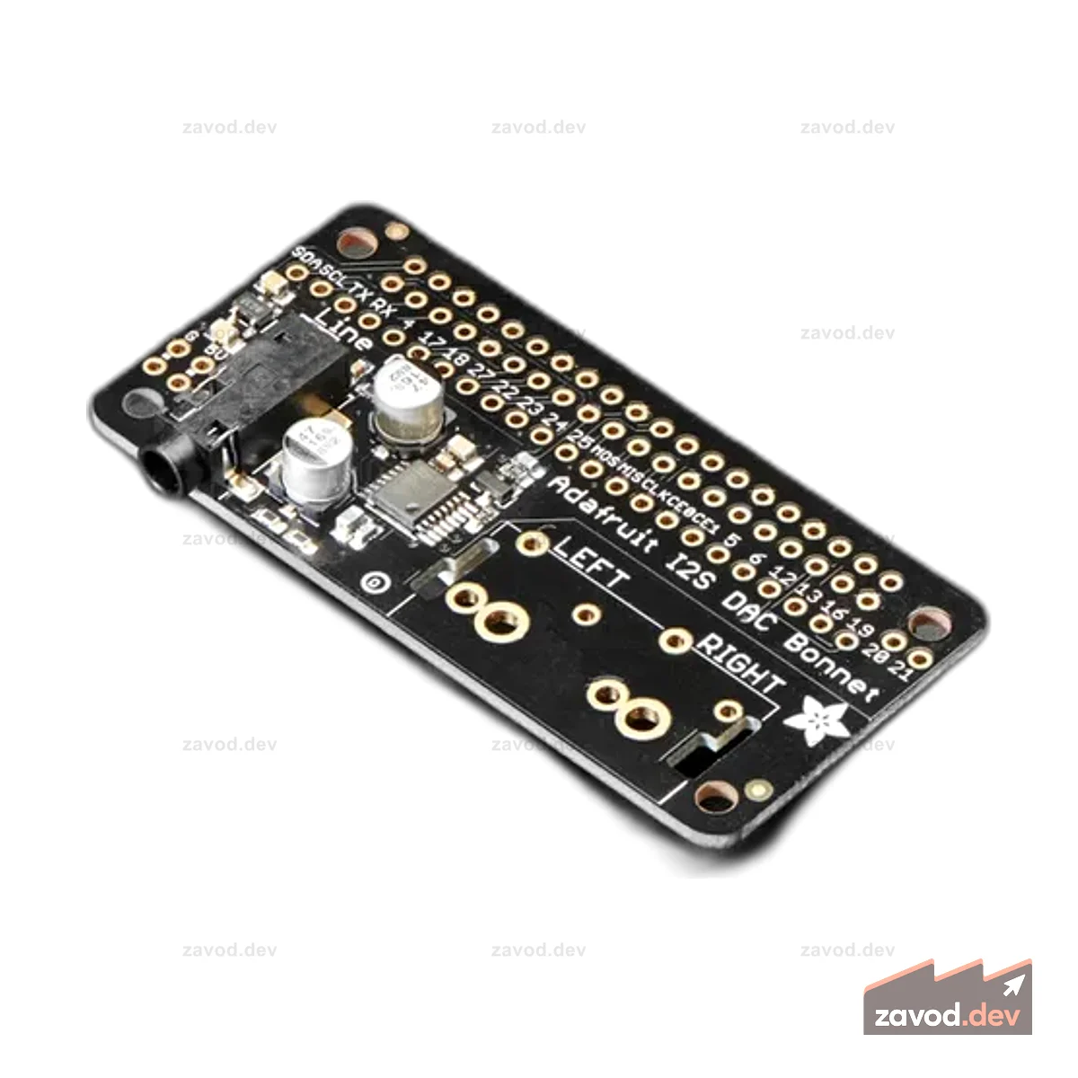 Аудио капот Adafruit I2S для Raspberry Pi — UDA1334A