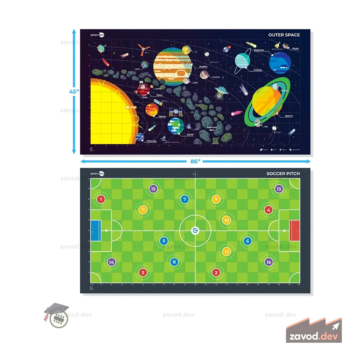 Коврик для кода Sphero Space & Soccer