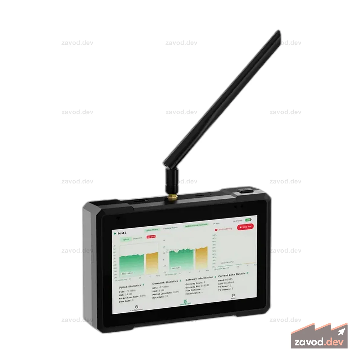 Панель полевого тестера RAK7590 WisGate: Professionelles LoRaWAN-Feldmessgerät с анализом восходящих/нисходящих каналов (EU868)