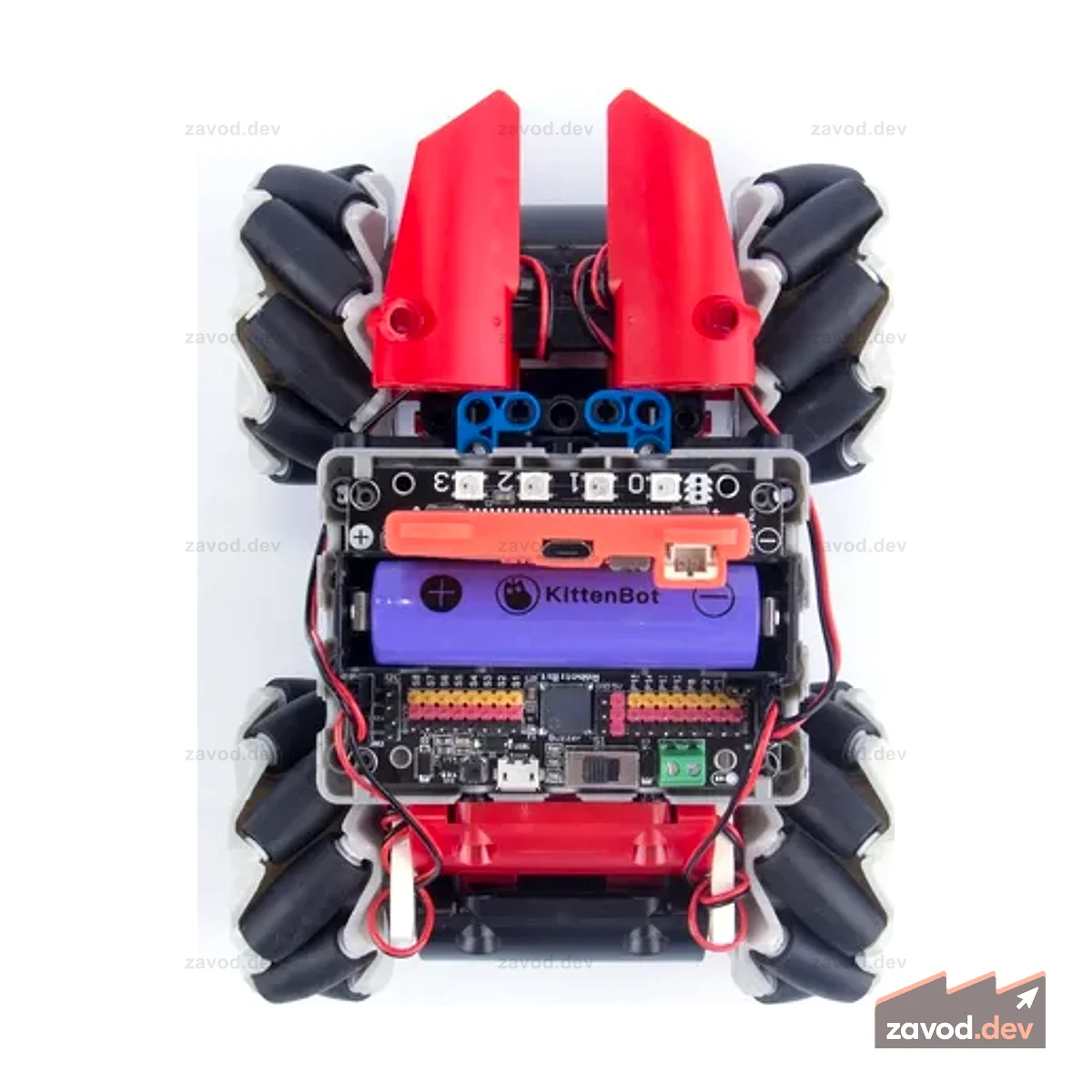 Автомобильный комплект Robot Bit-Mecanum Wheel для Micro:bit или Meowbit
