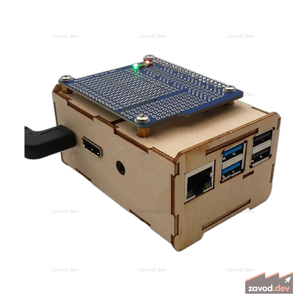 ecoPI Easycase Developer деревянный корпус для ROCK 4