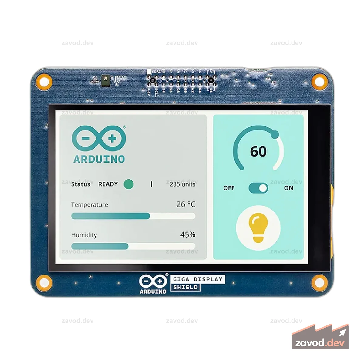 Официальный 3,97-дюймовый сенсорный экран Arduino GIGA 480x800 — ASX00039
