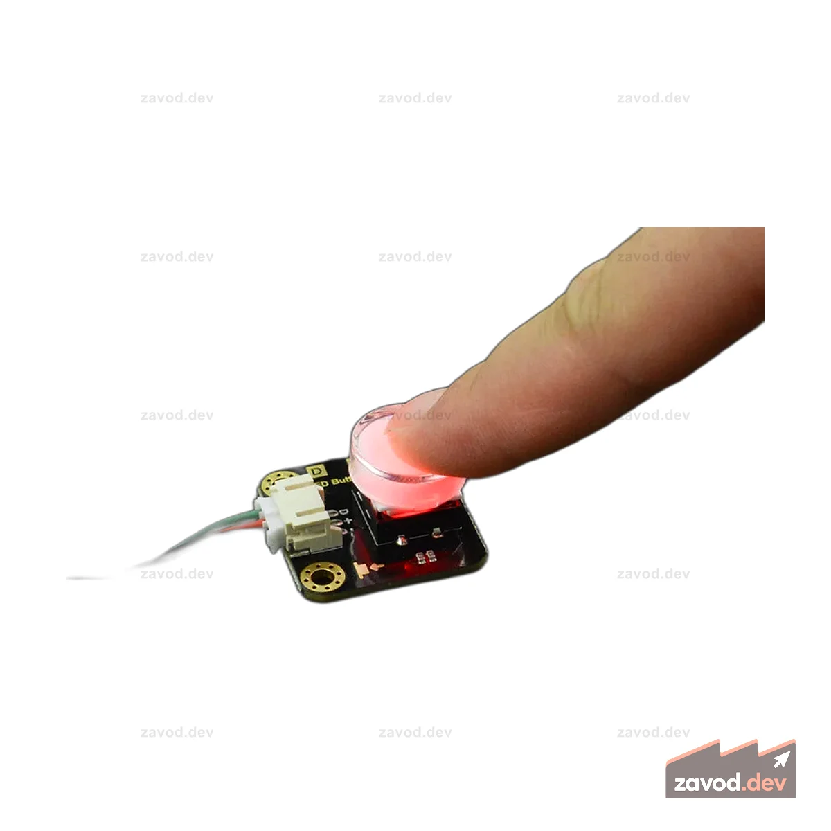 Gravity: Светодиодная кнопка для Arduino/micro:bit (Красный)