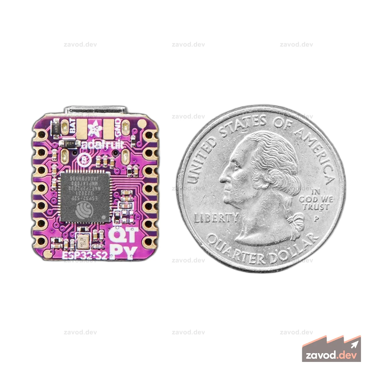 Adafruit QT Py ESP32-S2 Плата разработки WiFi с портом для антенны uFL — STEMMA QT