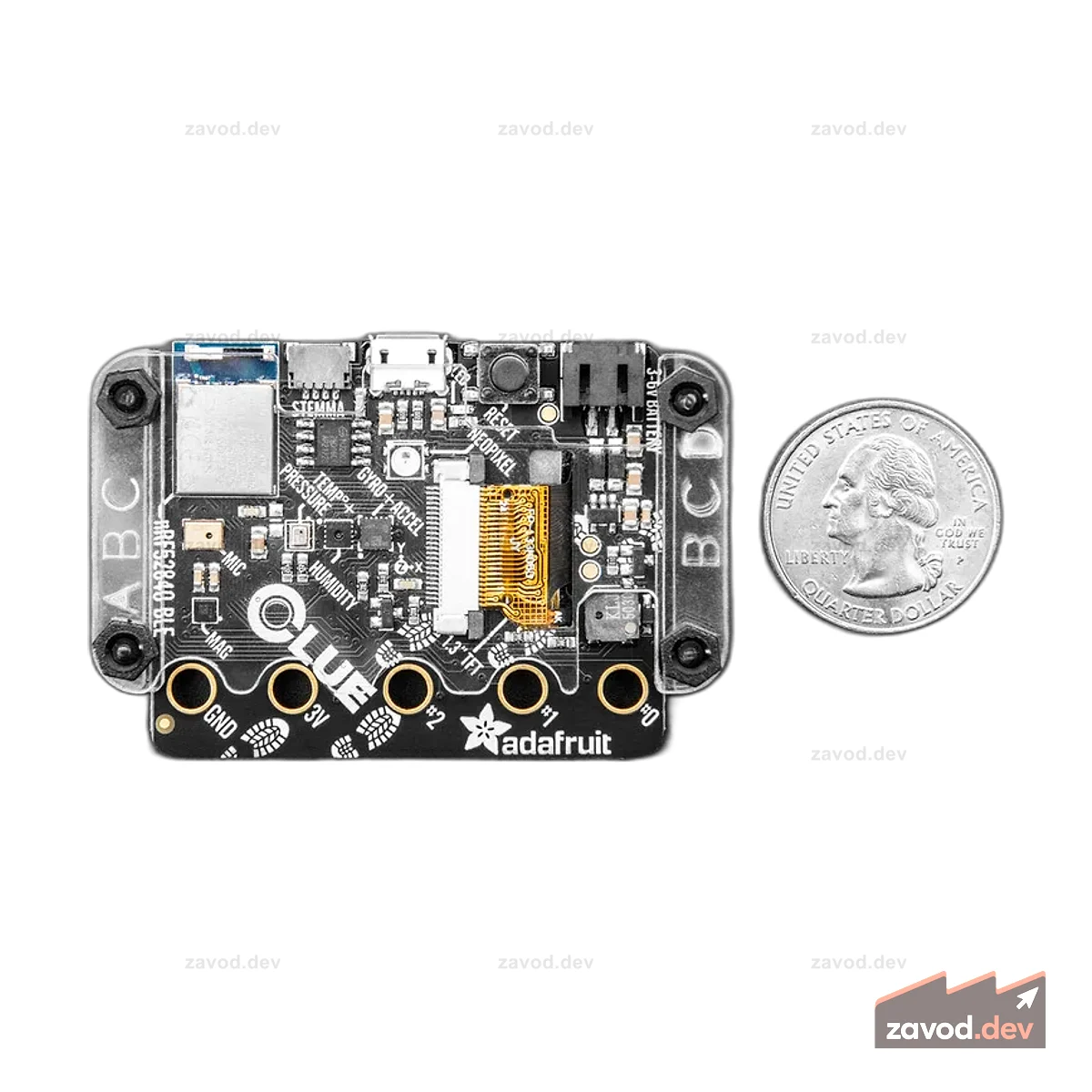 Прозрачный акриловый корпус + комплект оборудования для Adafruit CLUE