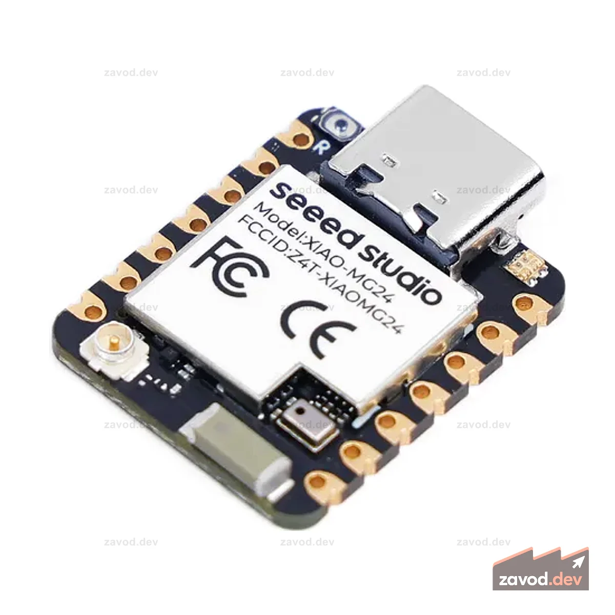 XIAO MG24 Sense — Silicon Labs EFR32MG24, Matter® Native over Thread® /BLE 5.3, совместимость с Arduino®, сверхнизкое энергопотребление 1,95 мкА, встроенный IMU/микрофон/антенна, 19 портов GPIO