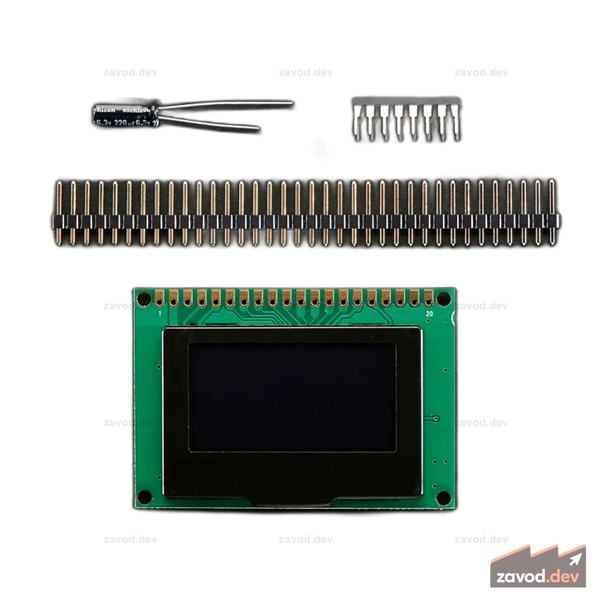 Комплект модуля монохромного 1,54-дюймового графического OLED-дисплея 128 x 64 пикселей