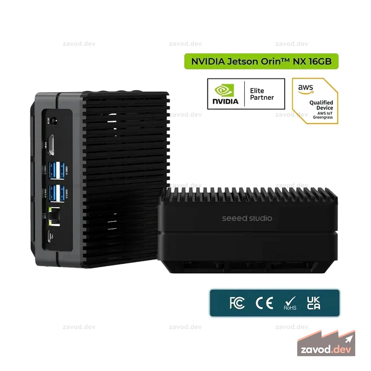 reComputer J4012 — компьютер Edge AI с NVIDIA® Jetson™ Orin™ NX 16 ГБ, суперрежим НЕ поддерживается)