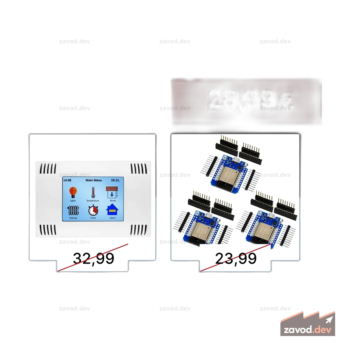 : AZ-Touch 2,8 дюйма + ESP32 D1 Mini NodeMCU WiFi-модуль
Модуль