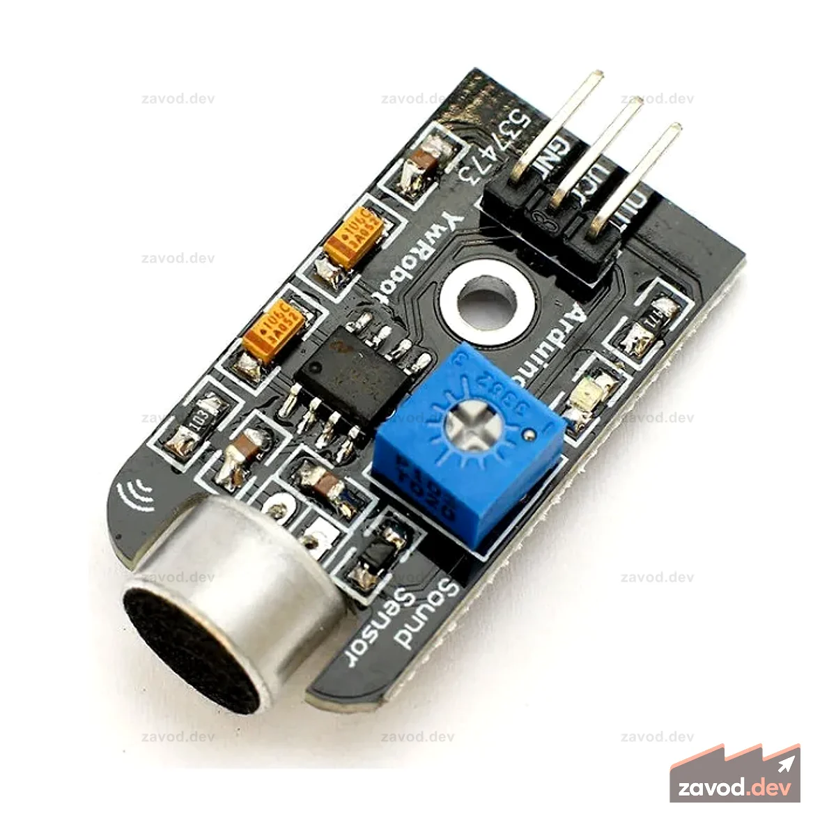 Модуль микрофона с аналоговым датчиком звука для Arduino