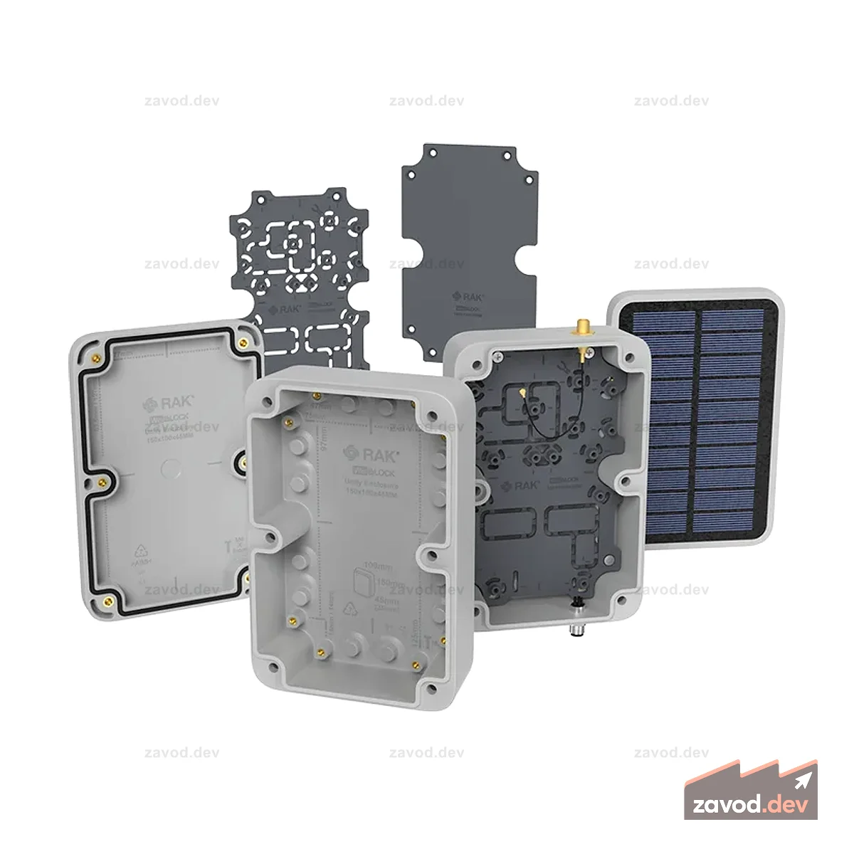 Корпус Unify IP67 150х100х45мм | с предварительно установленными 5-контактными разъемами M8 и антенной RP-SMA