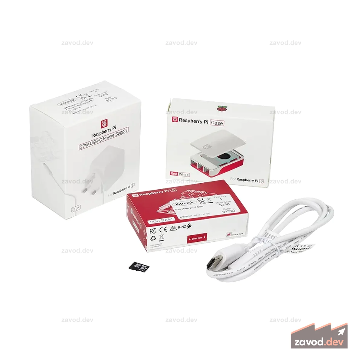 Стартовый комплект Kitronik Raspberry Pi 5 (4 ГБ и 8 ГБ)