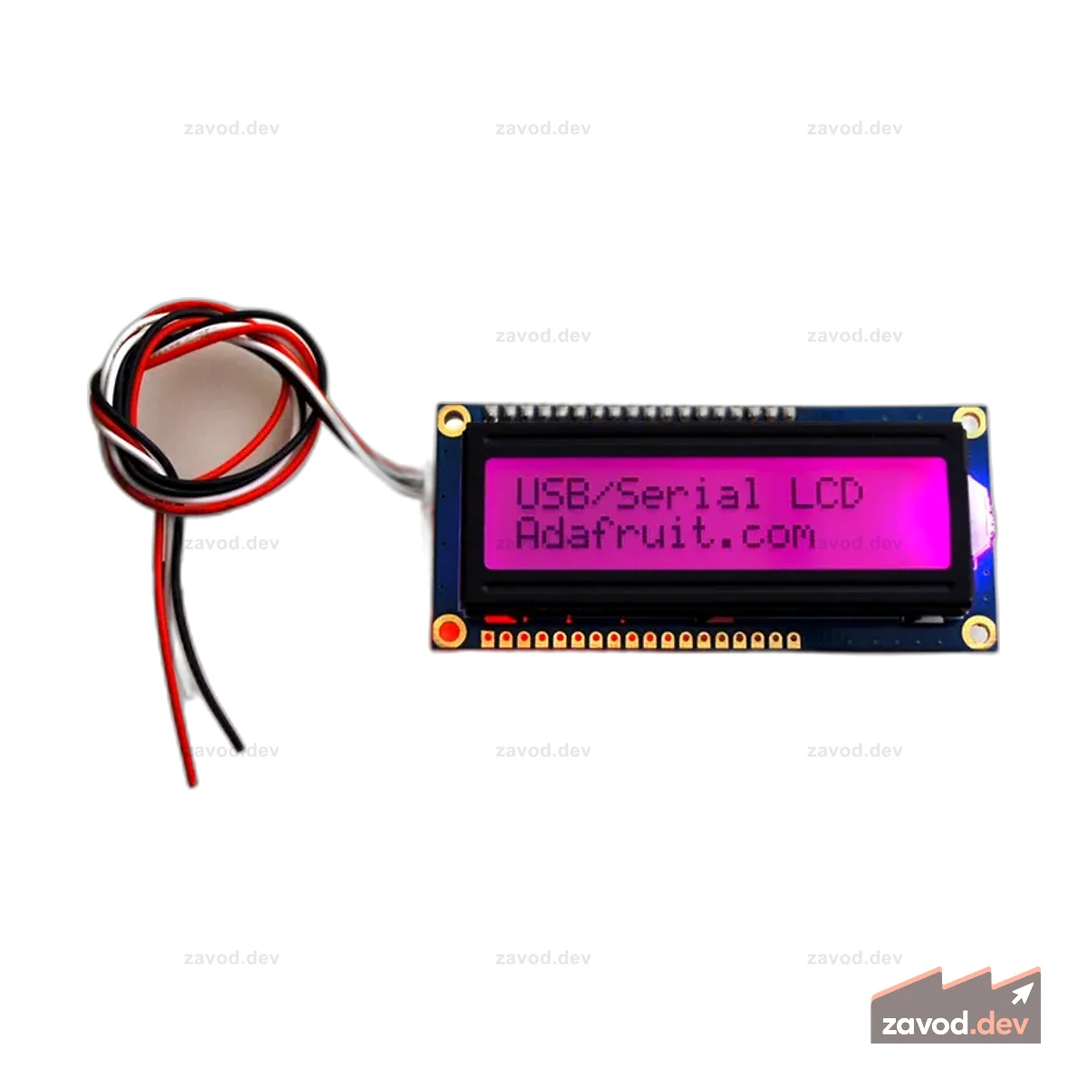 Комплект рюкзака USB + Serial с положительным ЖК-дисплеем с RGB-подсветкой 16x2 [Черный на RGB]