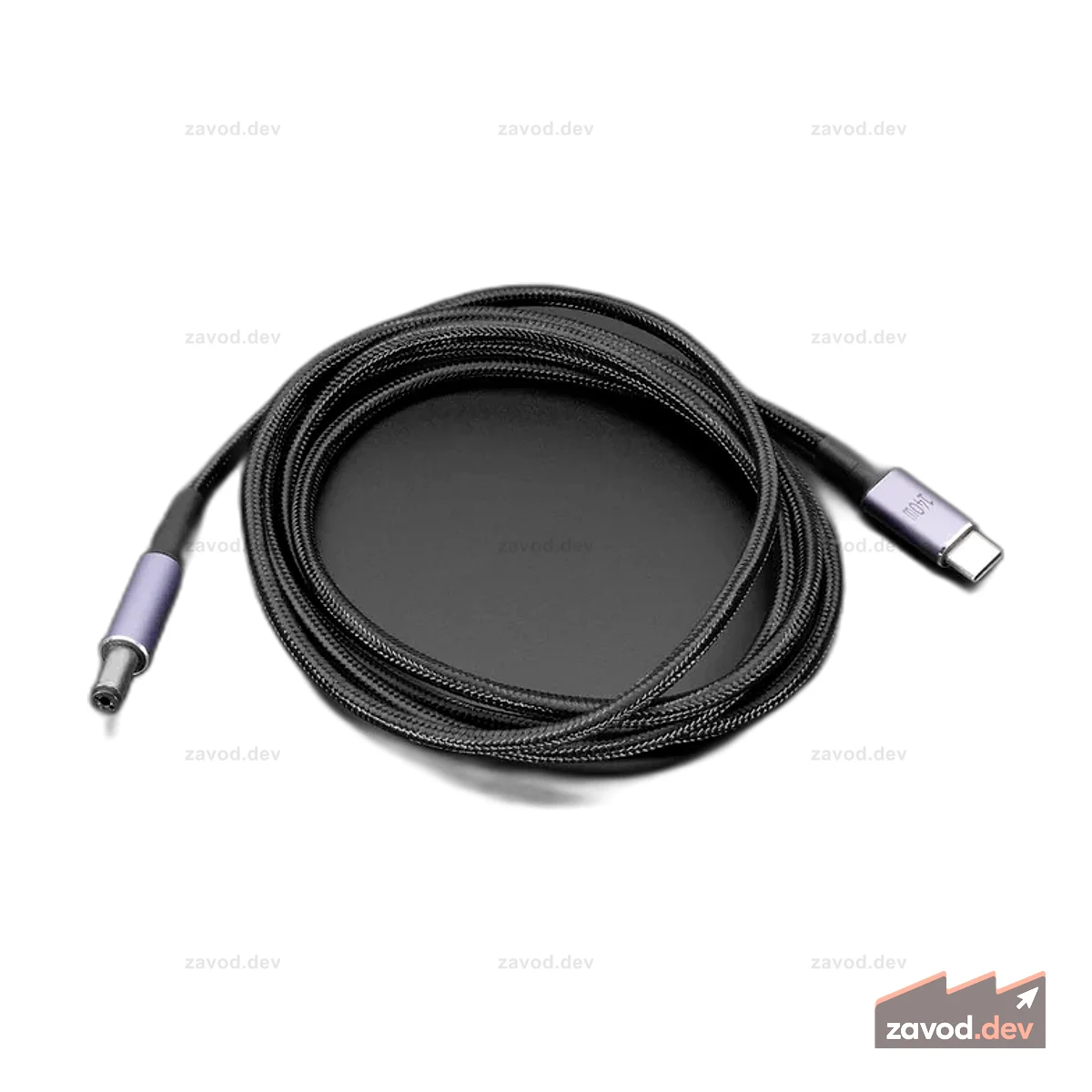 Кабель USB Type C 3.1 PD с цилиндрическим разъемом 5,5 мм — выход 28 В, 5 А — длина 1,8 м