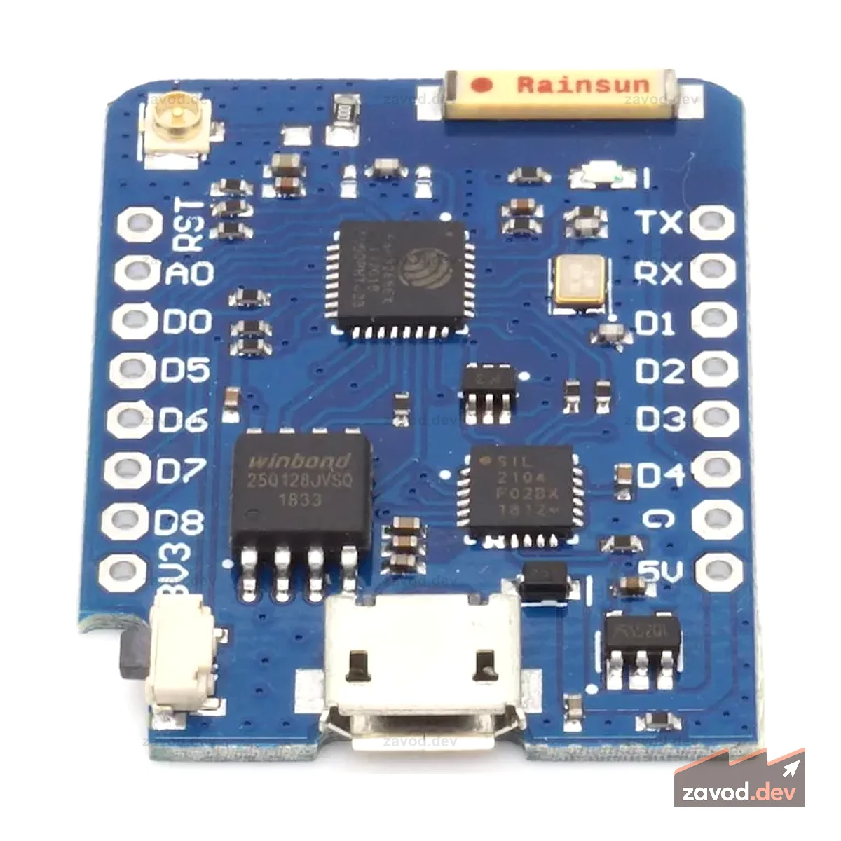 D1 Mini Pro — ESP8266 Плата Entwicklungsboard с аншлюсом U.FL, комплект с антенной
