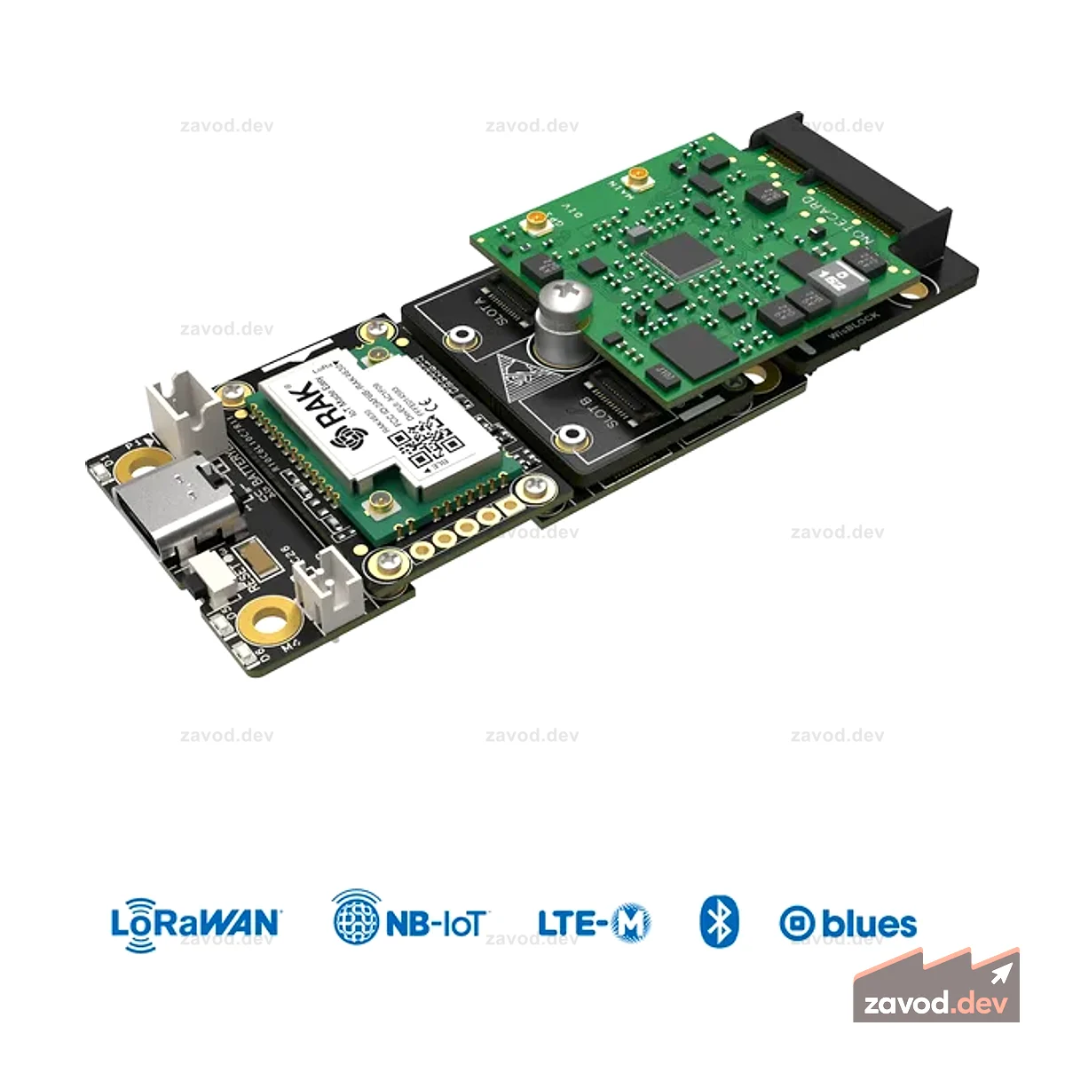 Blues.ONE - Устройство LTE-M NB-IoT GSM LoRaWAN на базе nRF52840, SX1262 и Blues.IO Notecard. Совместимость с Arduino | RAK10714