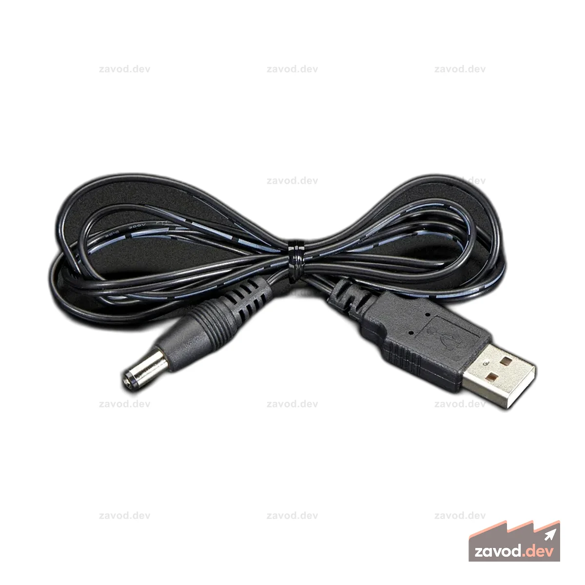 Кабель USB с цилиндрическим разъемом 2,1 мм [22AWG, 1 метр]