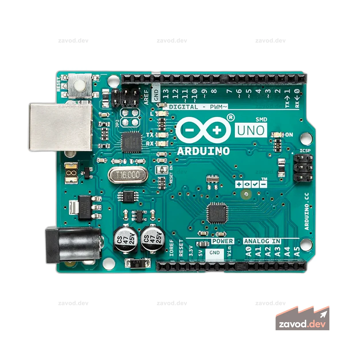 Официальная плата микроконтроллера Arduino Uno R3 SMD — A000073