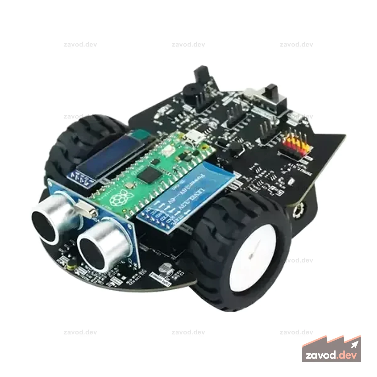 Симпатичный автомобиль-робот для Raspberry Pi Pico с поддержкой программирования MicroPython
Робот