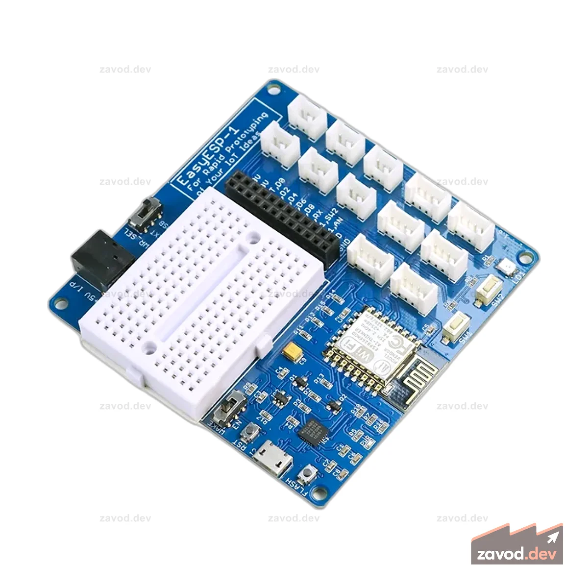 ELECROW EasyESP-1: плата быстрого прототипирования WiFi ESP8266 для экспериментатора — простое программирование, доступ к GPIO, макетная плата