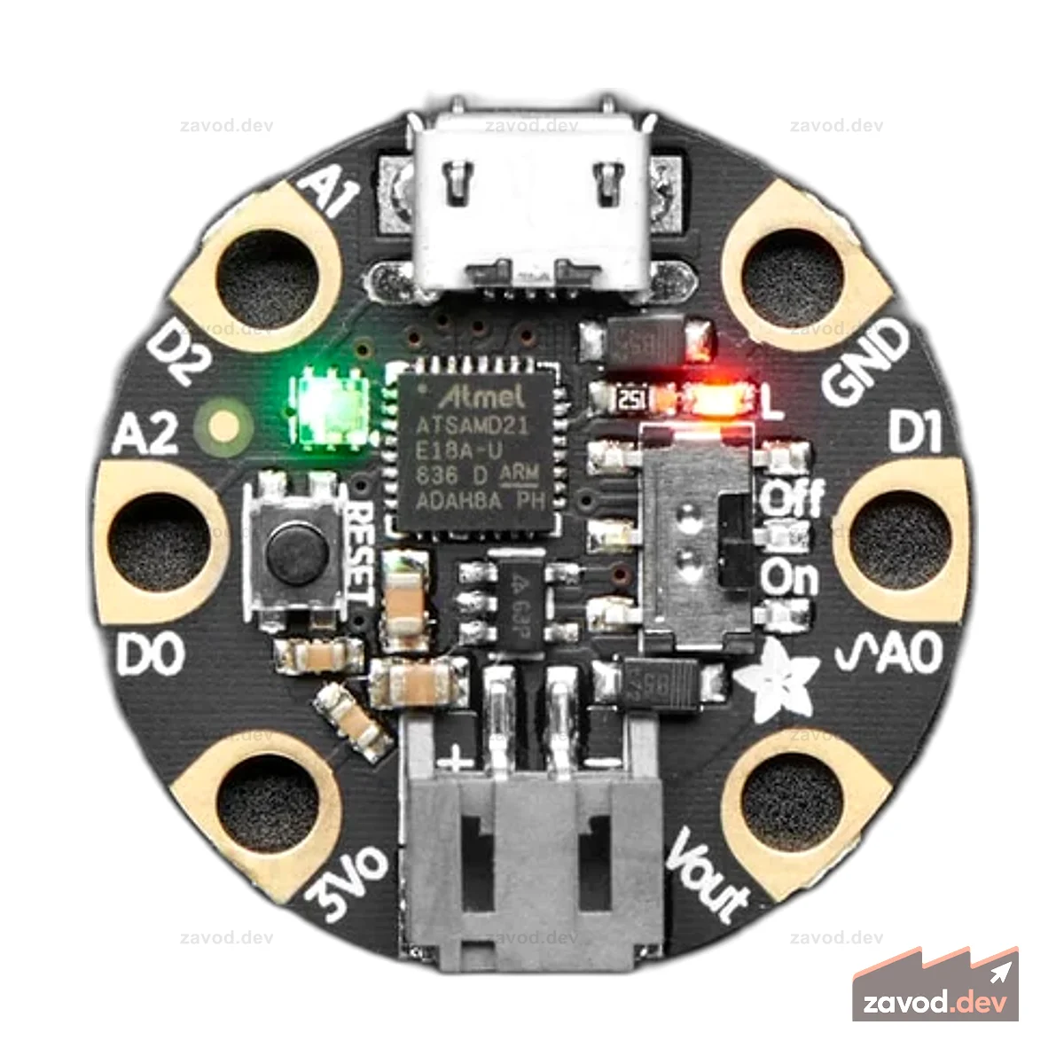 Adafruit GEMMA M0 - Миниатюрная носимая электронная платформа
