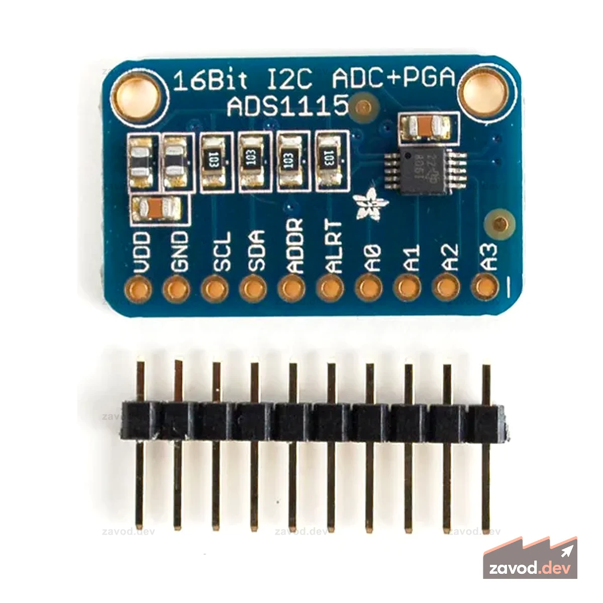 ADS1115 16-битный АЦП — 4-канальный с усилителем с программируемым коэффициентом усиления