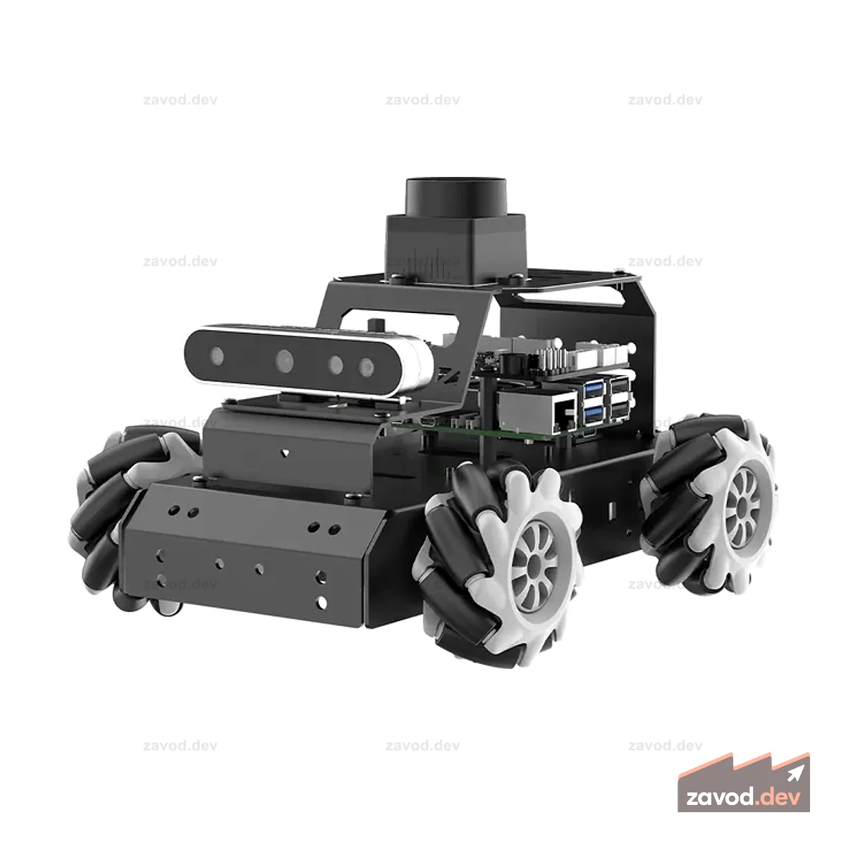 Hiwonder MentorPi M1 Raspberry Pi Robot Car — колесо Mecanum Робот ROS2 с LLM ChatGPT, SLAM и AI Vision и голосовым взаимодействием