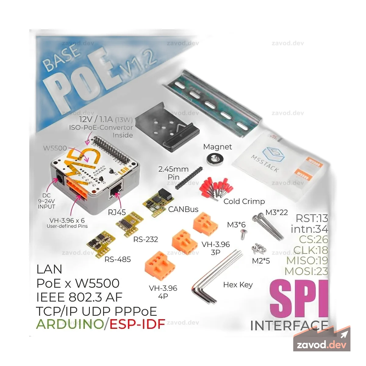 M5Stack W5500 LAN PoE