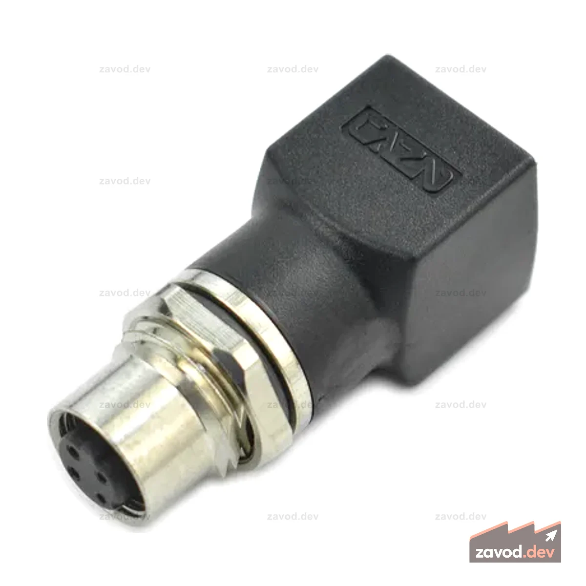 Переходник RJ45 «мама» на 4-контактный разъем «мама» M12 (IP67, D-код)