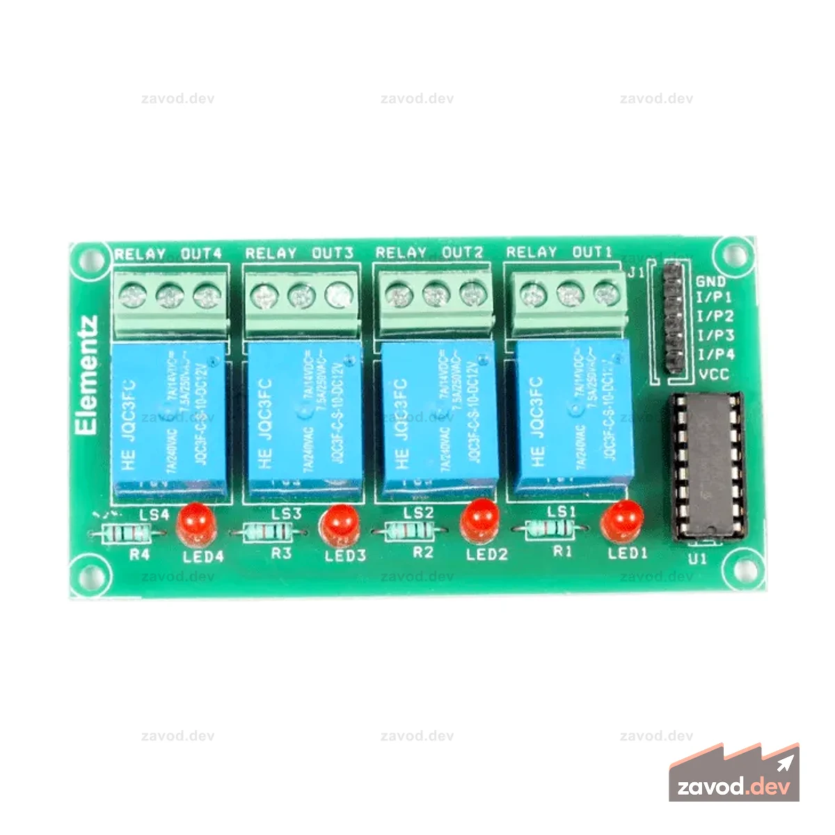 Four CHANNEL 12V ULN2003 BASED RELAY BOARD MODULE
