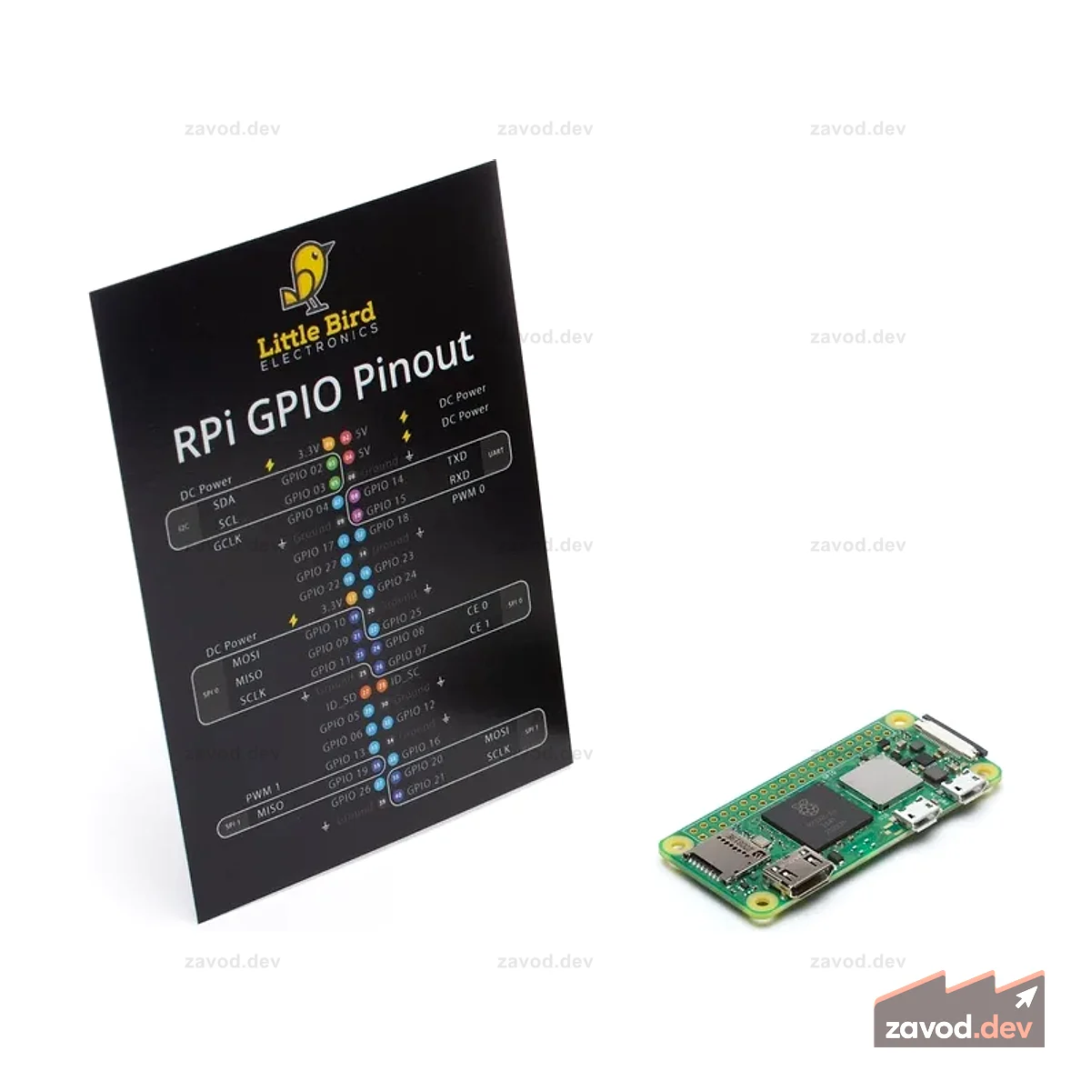 Raspberry Pi Zero 2 Вт с картой GPIO