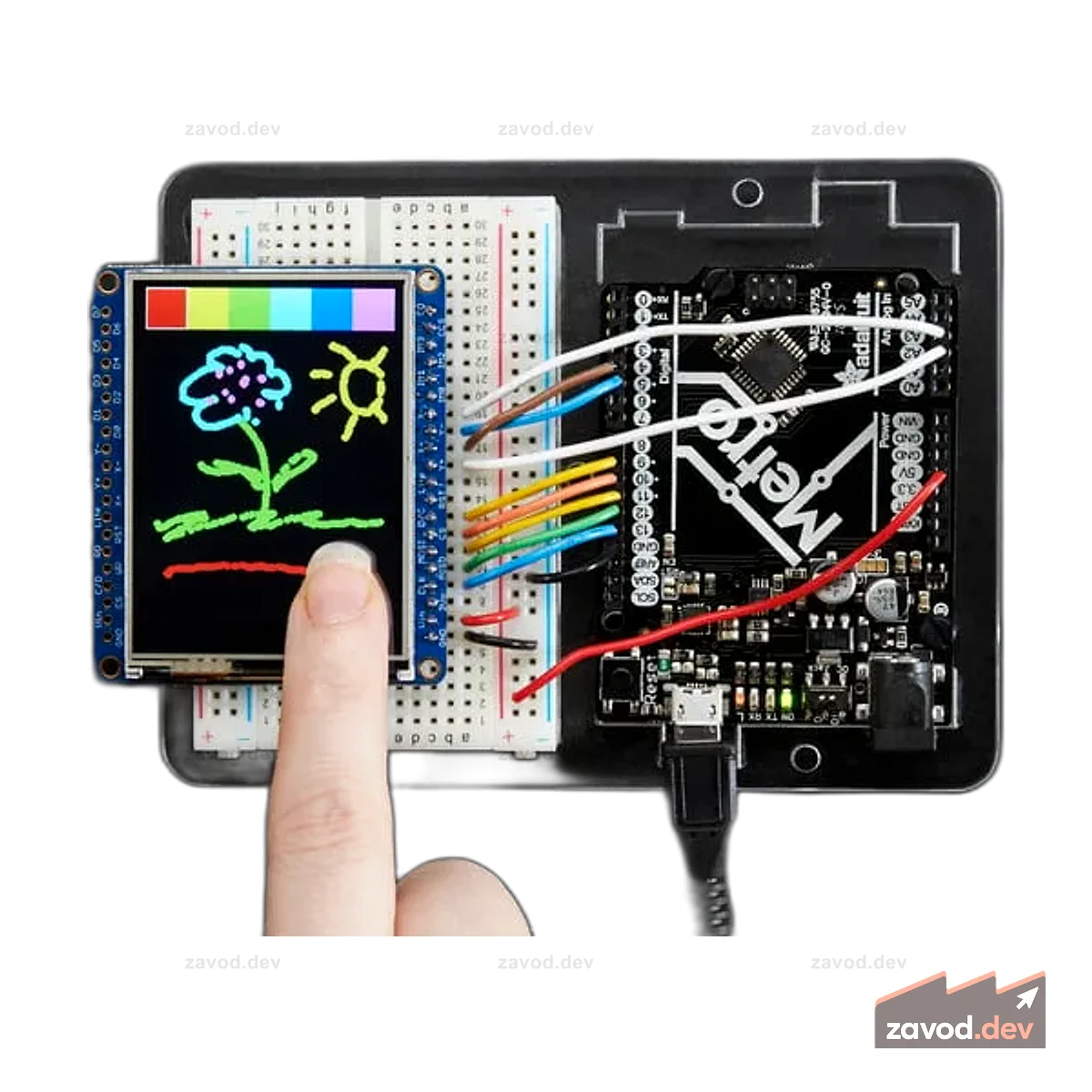 Adafruit 2,4-дюймовый TFT-дисплей с сенсорным экраном и разъемом MicroSD