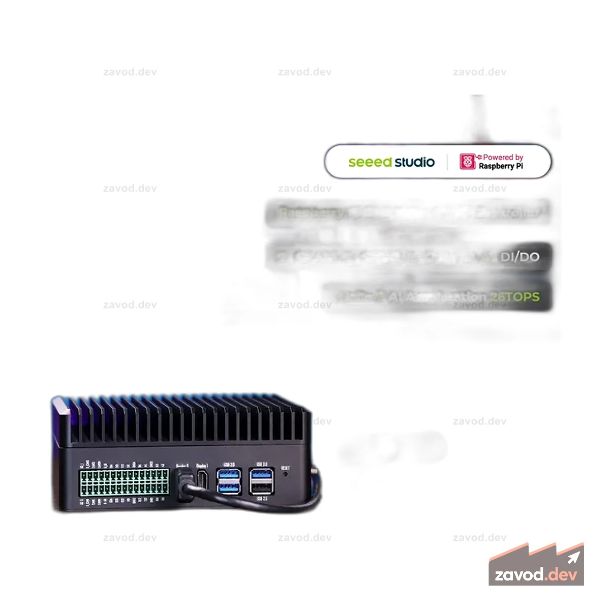 reComputer Industrial R2145-12 — самый надежный и мощный контроллер Raspberry Pi Edge AI/IOT