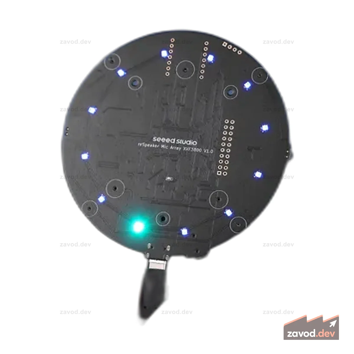reSpeaker XMOS XVF3800 — массив из 4 микрофонов на базе искусственного интеллекта для четкой передачи голоса даже в шуме